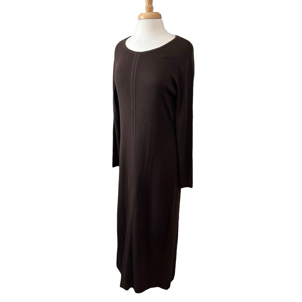 Vintage 90s Linea Boho Heavy Ribbed Maxi Sweater Dress & Duster Cardigan S/M - Picture 7 of 10